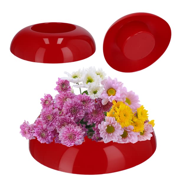 KADAX Urtepotteskjuler til Arrangementer Kompositioner Dekorationsfod Ikebana Rød 9cm
