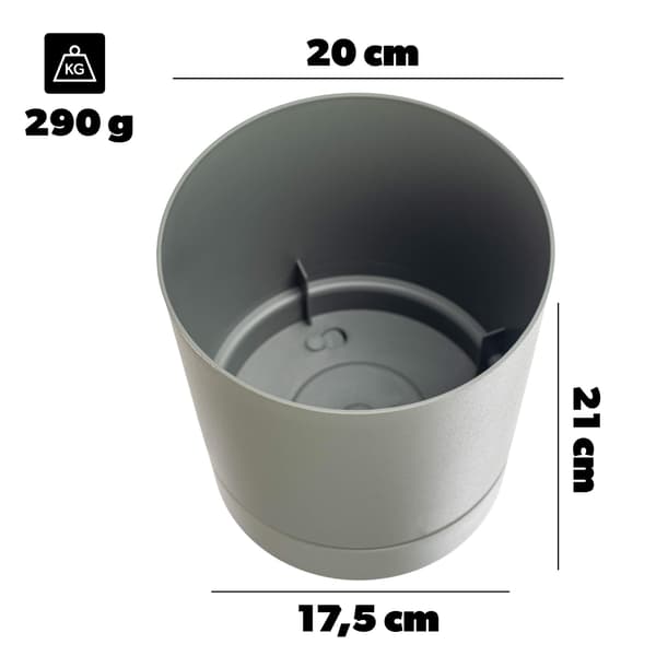 KADAX Urtepotte Urtepotte med Stander Plastik Rund 20 cm