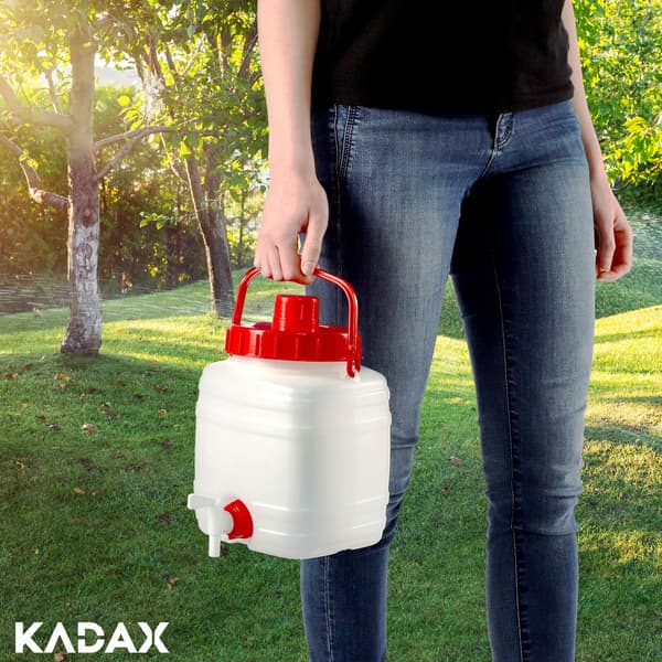 KADAX-behållare med kranbehållare för dricksvatten och drycker, 5 liter, certifikat