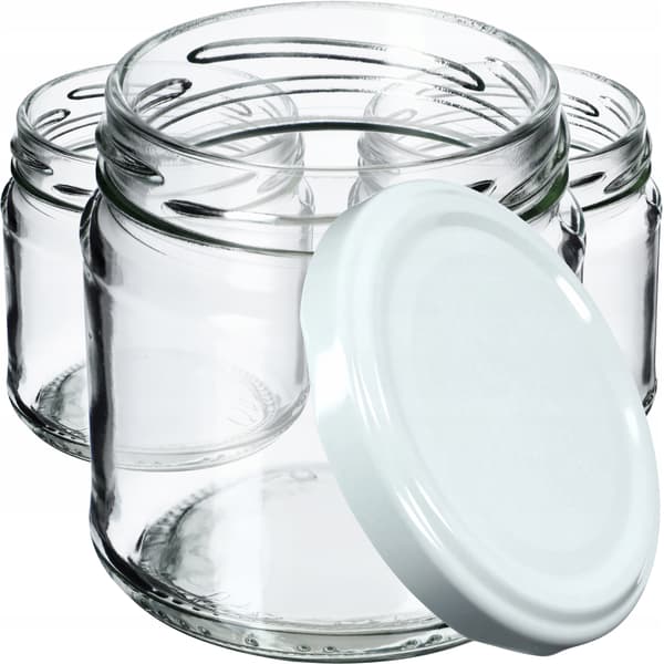 KADAX 10 stk. krukker 200 ml glas marmelade honning + låg Fi66