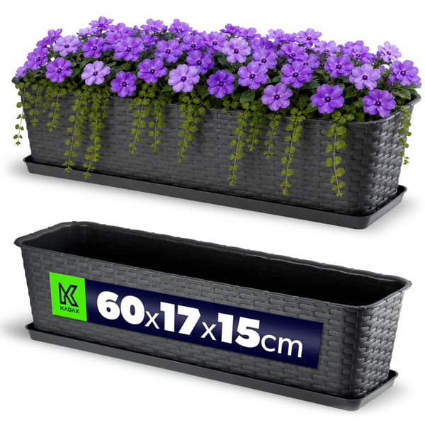 KADAX Balkongkruka med blomställning 60 cm antracit