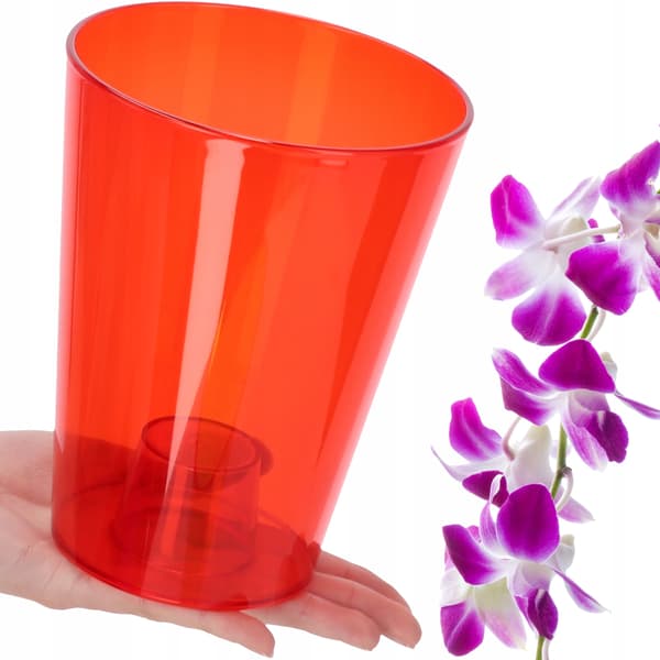 KADAX Urtepotte Orkidé Planter Plastik Urtepotte Rød Stærk 12cm