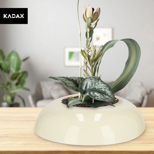 KADAX Urtepotteskjuler til Arrangementer Kompositioner Midterstykke Ikebana Base Creme 9,5cm