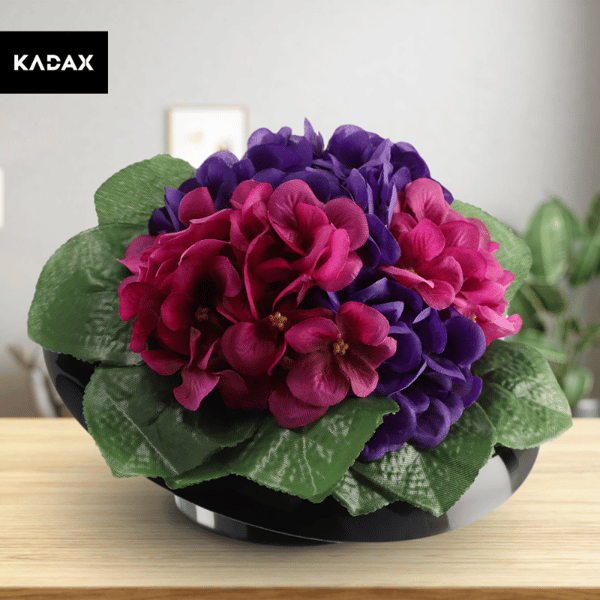 KADAX Urtepotteskjuler til Compositions Compositions Dekorationsfod Ikebana Sort 9cm