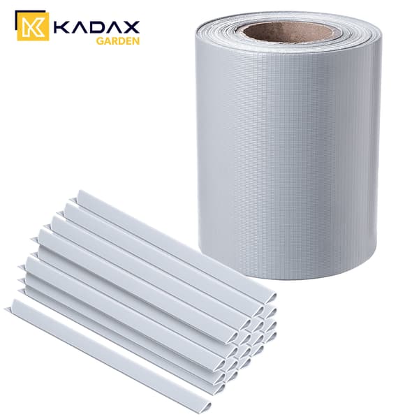 KADAX Hegnsafdækningstape til hegnspaneler, Hegn, UV-beskyttelse, 20 klips, 19x35M