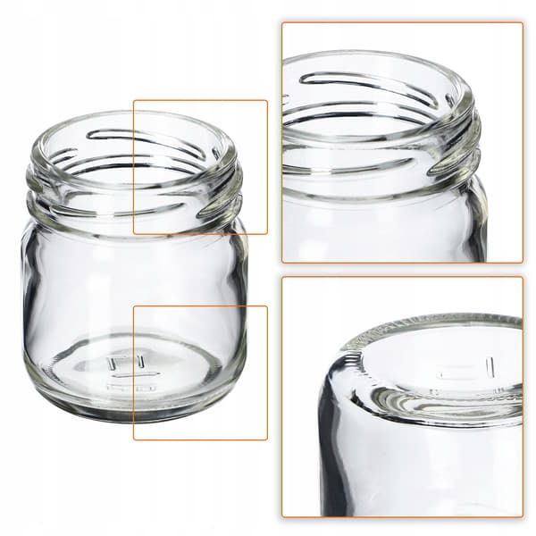 KADAX 10 st glasburkar 40 ml för honung, kryddor, present + kapsyler