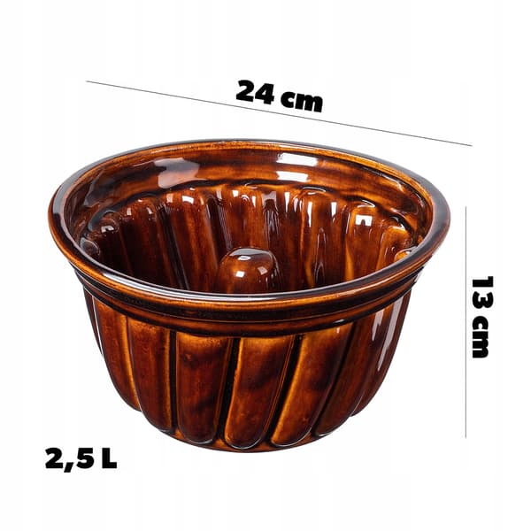 KADAX Kageform med skorstensærme Stentøjsbageform 24cm 2,5L