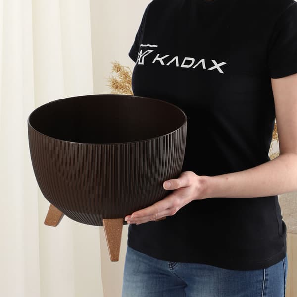 KADAX Urtepotte Havepotte med Ben til Blomster Stor Rund Indsatsskål 29 cm