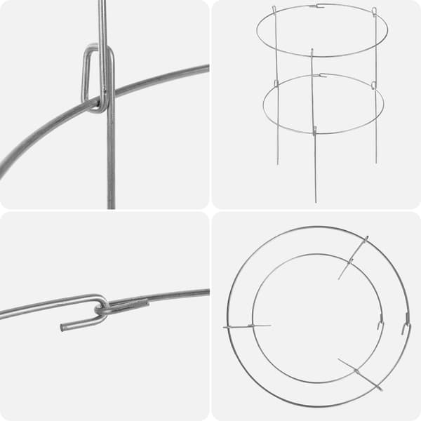 KADAX Blomstöd 60 cm Trädgårdsring Stålstöd 3 st