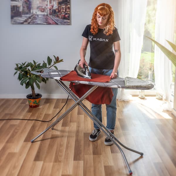 KADAX Foldbart Strygebræt 120x38 cm Med Strygejernholder Bred Top