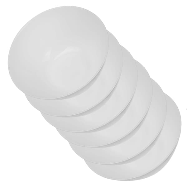 KADAX Salladsskål 18cm Glasskålar för Soppa och Snacks Set Vit 6 delar