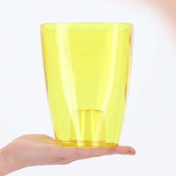 KADAX Urtepotte Orkidé Planter Plastik Urtepotte Gul Massiv 12cm