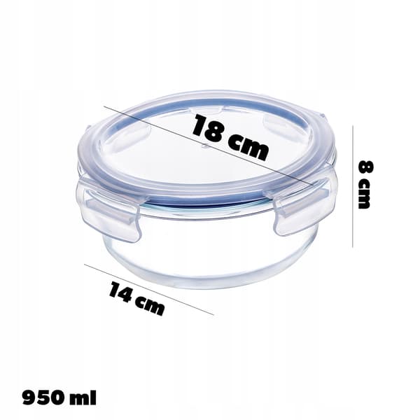 KADAX Glasmatbehållare 950ml Med Lock Matlåda