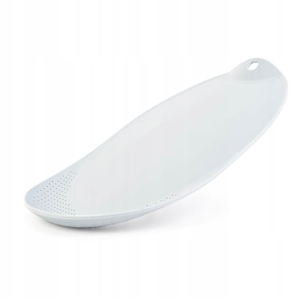 KADAX Plastskärbräda för kök med avrinning och handtag grå 38x25cm