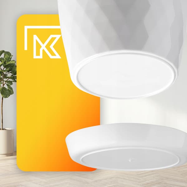 KADAX Blomkruka, Planter, Lock, 18 cm, Blomställning, Vit Plast, 3 st.