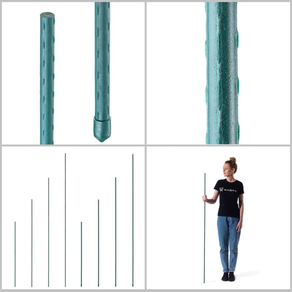 KADAX Växtstöd 150cm Tomatpåle Belagd 11mm 15st