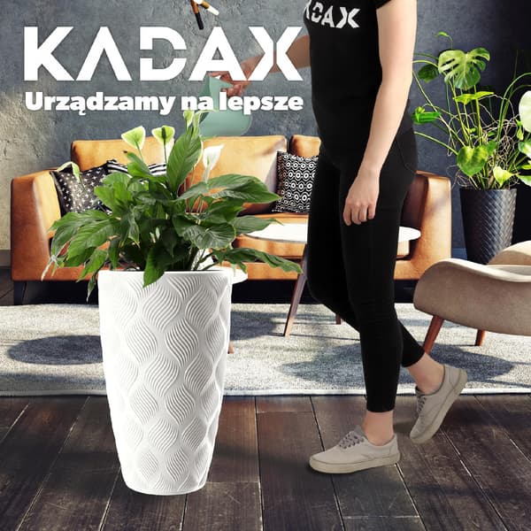 KADAX Urtepotte med Indsats 58cm Urtepottedæksel Plast Høj