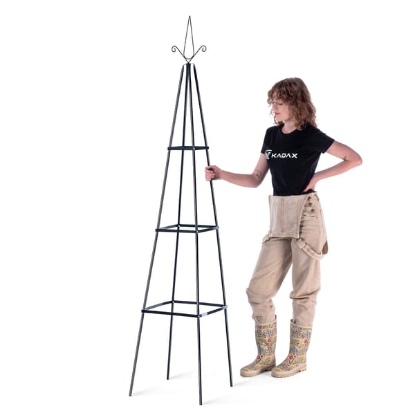 KADAX Havepergola Terrasse Metalstøtte til Slyngplanter, Planter, Roser, Blomster 202 cm