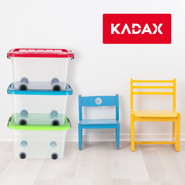 KADAX Leksaksbehållare Stor låda på hjul Plast Stor 20L