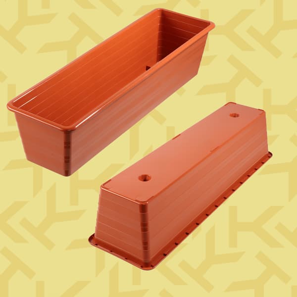 KADAX Balkonkasse 60 cm Urtepotte Urtepotte Balkon Terrakotta