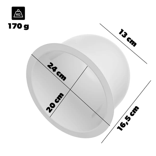 KADAX Loft Rund Hvid Urtepotteindsats 24 cm
