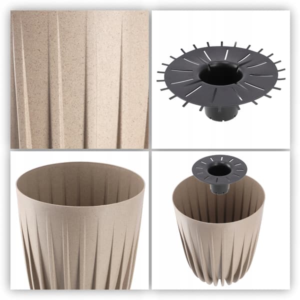 KADAX Urtepotte med Indsats 14,5x17cm Rund Plastindsats
