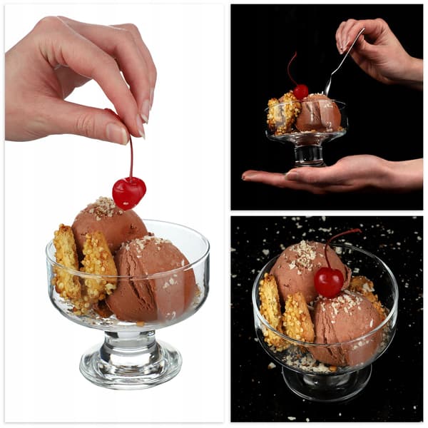 KADAX isdessertbægre glasskåle 6 stk. 180 ml til isdesserter sæt
