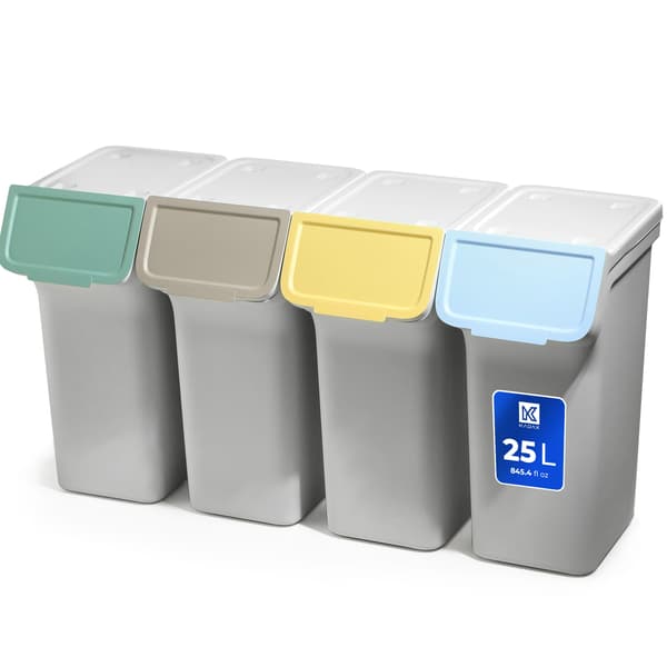 KADAX affaldsbeholder 25L affaldsbeholder til askesortering 4 stk.