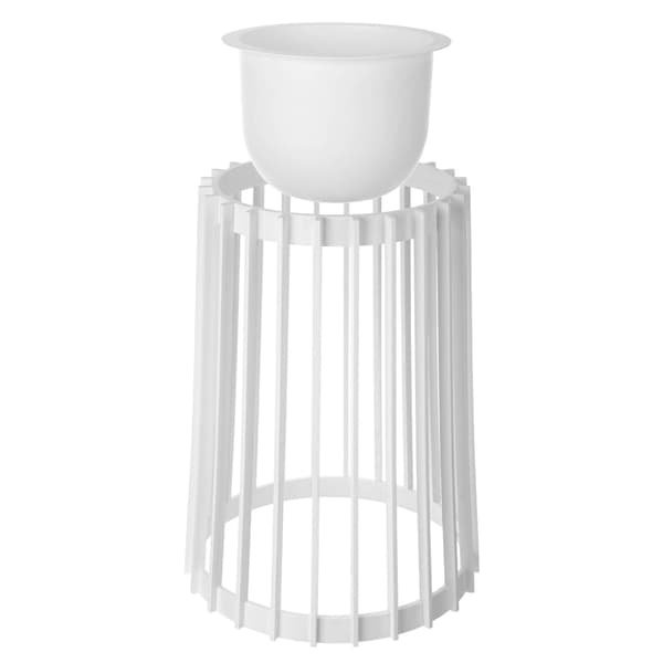 KADAX Loft Dobbeltsidet Hvid Blomsterstander 39,5 cm + Indsats