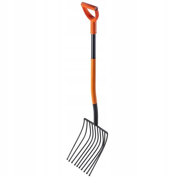 KADAX Gavelgaffel för potatis och rödbetor 10-tandad metall solid stark 130 cm
