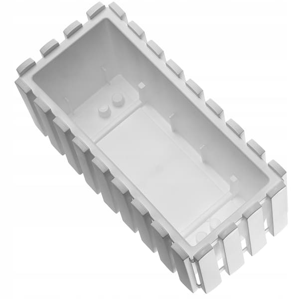 KADAX Balkonkasse Urtepotte 38x18x16,5 cm Hvid Balkon