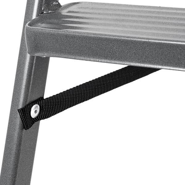 KADAX Stålstige 5 Trin Foldbar Stige Trappe Enkeltsidet 125 kg
