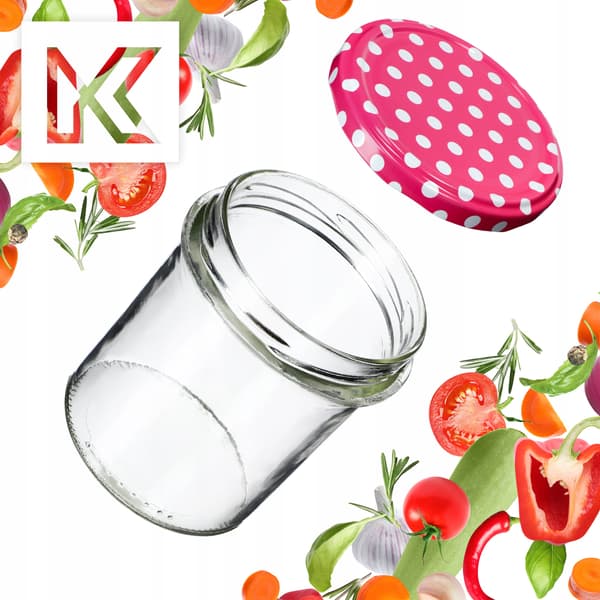 KADAX Avila muurauspurkit 350ml 50kpl 82mm + kansi "Pink peas"