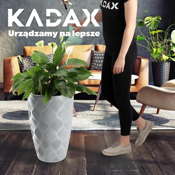 KADAX Urtepotte med Indsats 58cm Urtepottedæksel Plast Høj