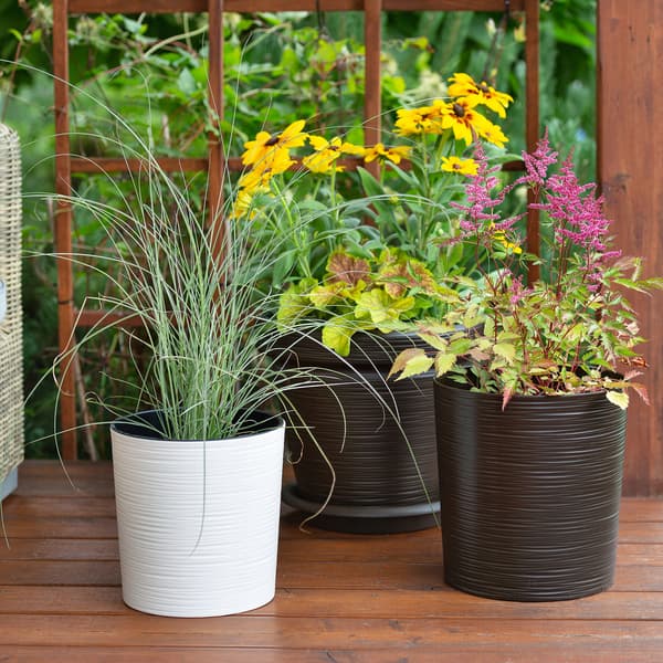 KADAX Blomkruka Vit Plastkruka För Blommor Växter 30cm