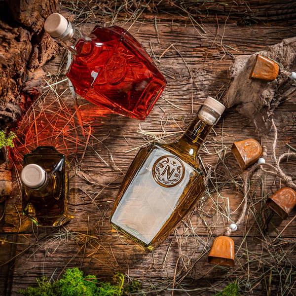 KADAX Glasflaskor 500 ml 0,5L För Vin, Likör, Hembränt, Whisky 50 st Med Kork