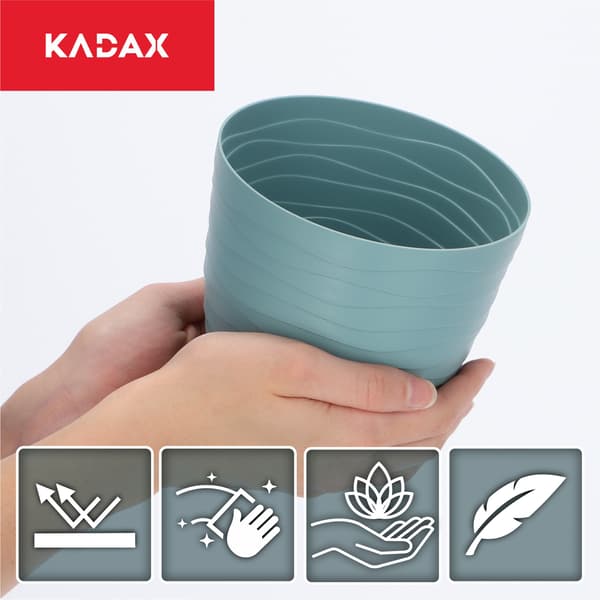 KADAX Urtepotte Låg Grøn Rund 13cm Plast
