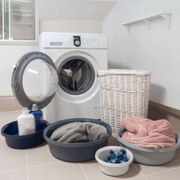 KADAX Tvättbalja 9L Plast Rund Balja Vit