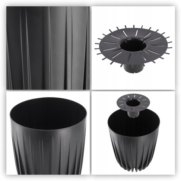 KADAX Urtepotte med Indsats 14,5x17cm Rund Plastindsats