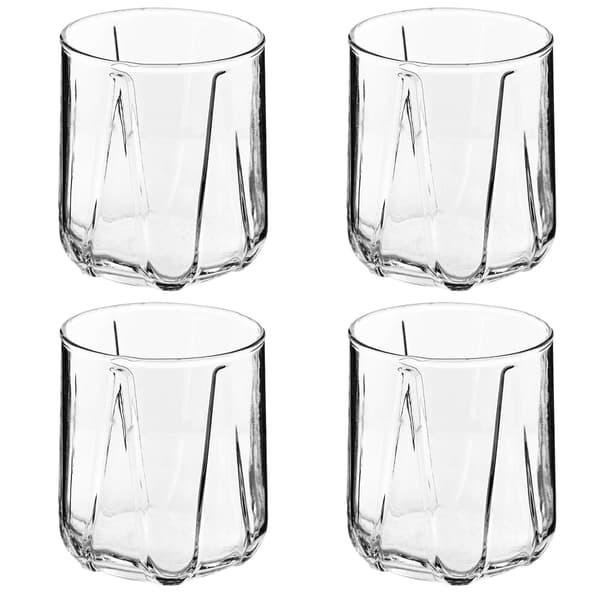 KADAX Glas för Whisky, Drycker, Juice, Vatten 360ml Presentset med 4