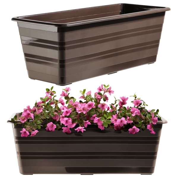 KADAX Balkonkasse 40 cm Urtepotte Urtepotte Balkon Brun