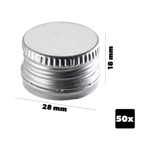 KADAX Flaskkorkar Fi28 Flaskkorkar Skruvkork 50 st Silverkorkar