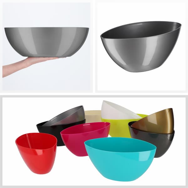KADAX Urtepotte 38cm Oval Urtepottedæksel Plastik Sølv