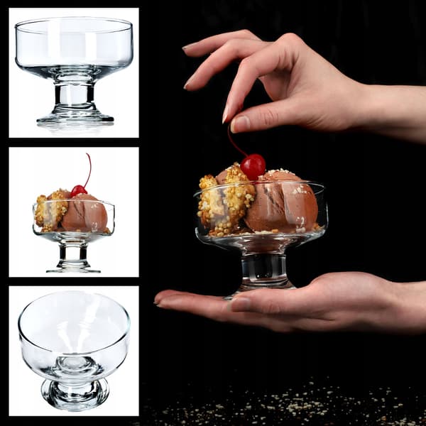 KADAX isdessertbægre glasskåle 6 stk. 180 ml til isdesserter sæt