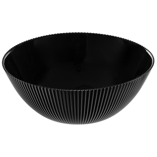 KADAX salatskål 20 cm glas til suppe, snacks, forretter, sort, rillet