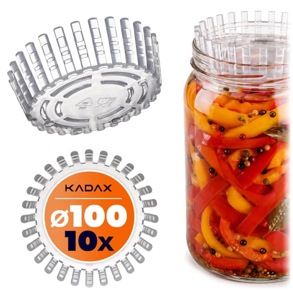 KADAX Pressar Press för syltburkar Sil för inläggning av gurkor 100 mm diameter 10 st