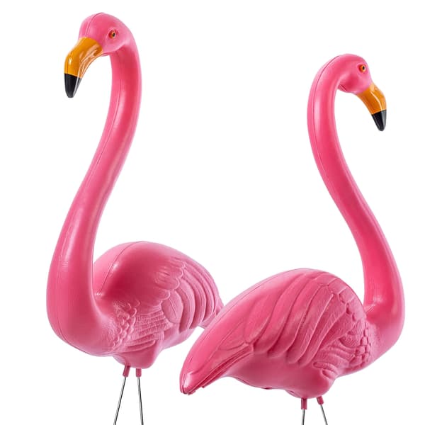KADAX Trädgårdsfigur Figur Dekoration Trädgårdsprydnad Flamingo Figurer 2 st