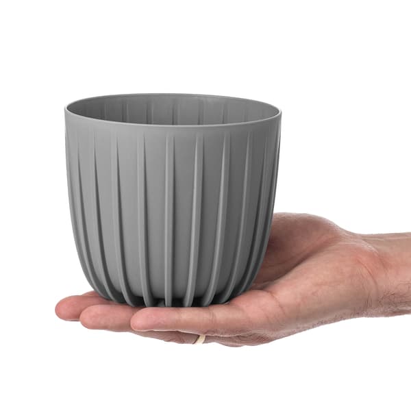 KADAX Urtepotte, Urtepotte, Blomsterlåg, 12,5 cm, Rund, Plast, Grå