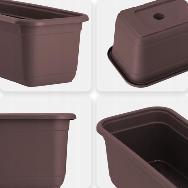 KADAX Balkonkasse Urtepotte 80 cm Plastik Aflang Urtepotte