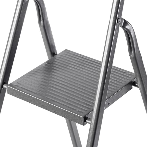 KADAX Stålstige 3 Trin Hjemme Foldbar Trappestige Solid 125kg